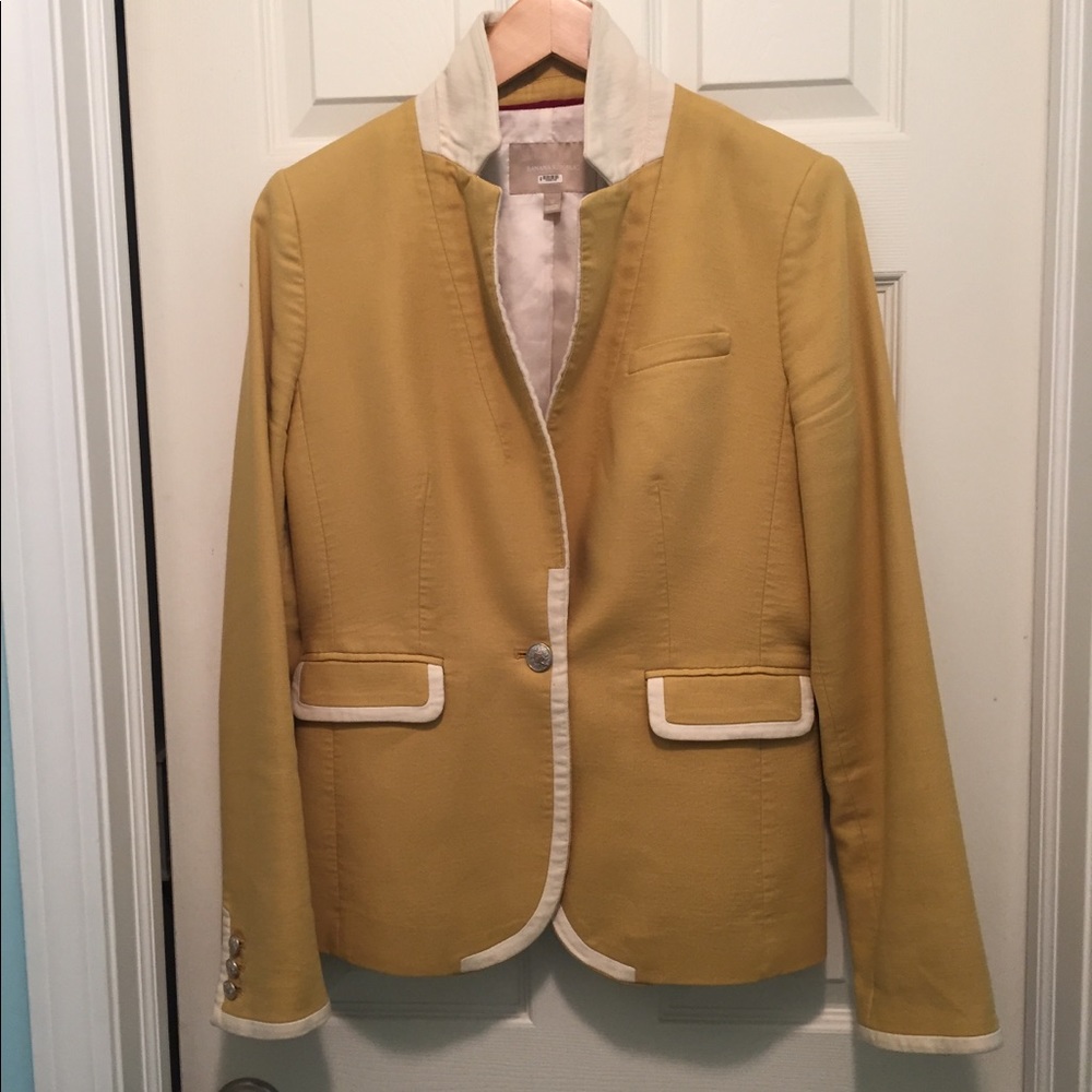 Banana Republic yellow blazer, size 10/12